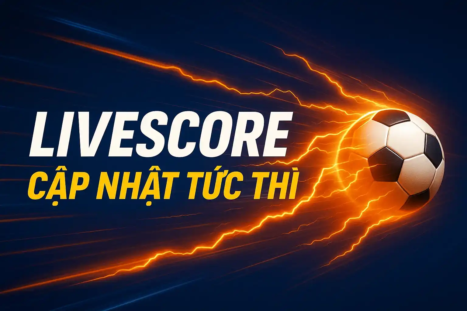 Livescore cập nhật tức thì, nhanh như tia chớp