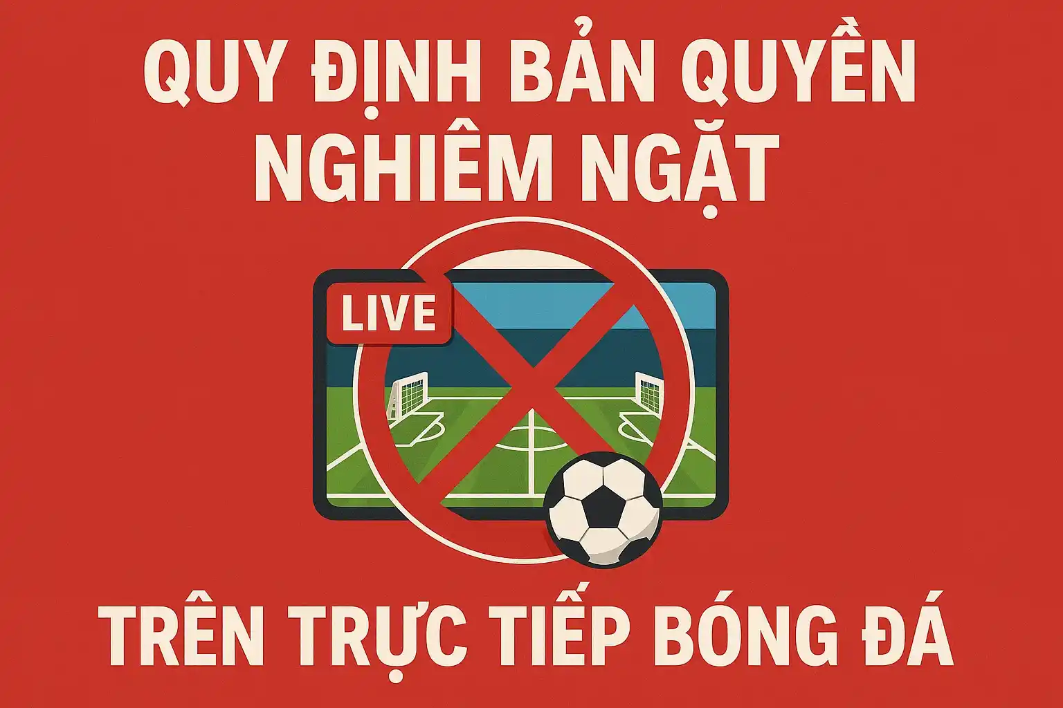 Quy định bản quyền nghiêm ngặt trên trực tiếp bóng đá